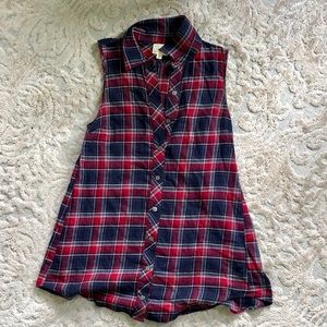 LA Hearts Long Tank Flannel